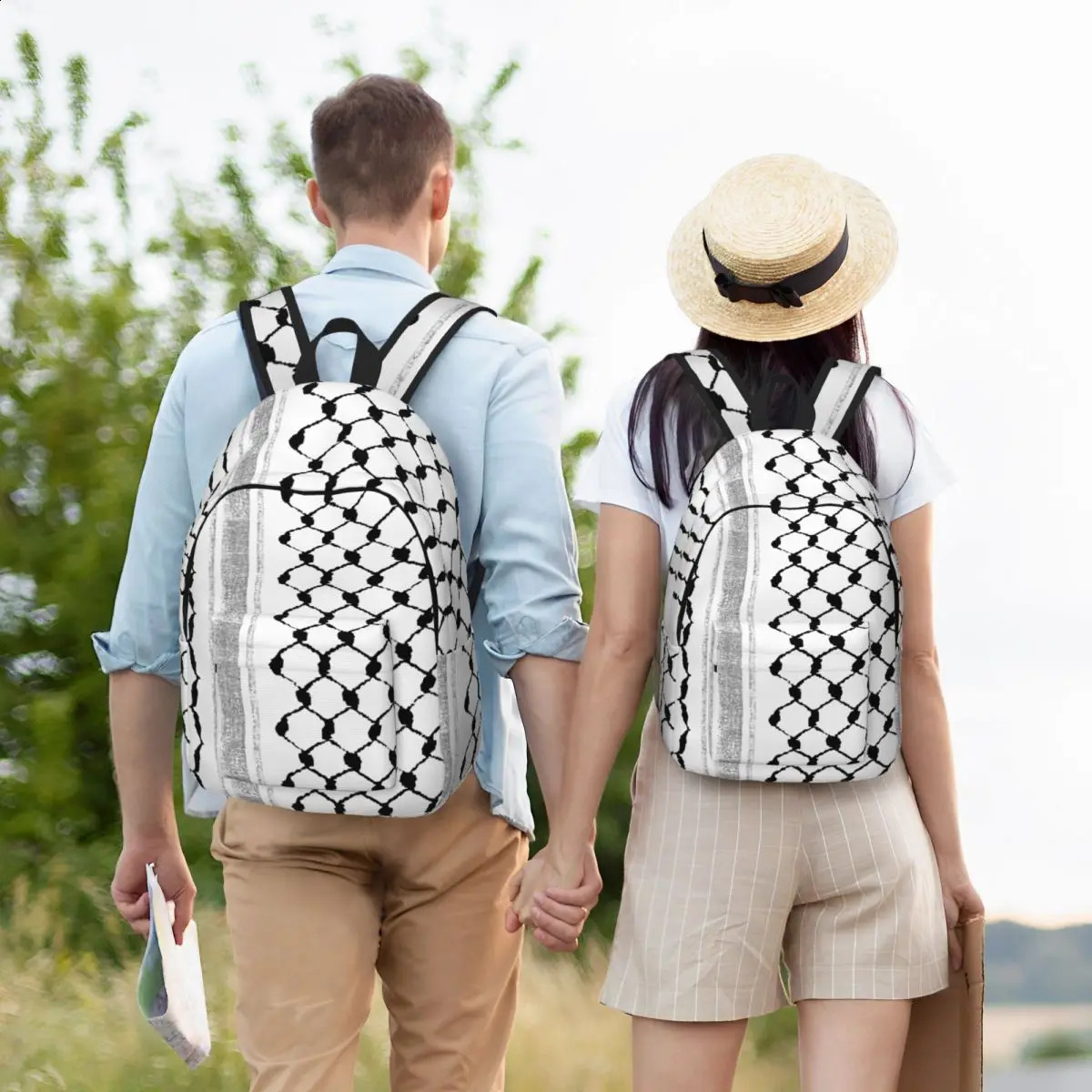 Palestine Backpack for Men Women Casual High School Hiking Travel Daypack College Canvas Bags Outdoor 240829
