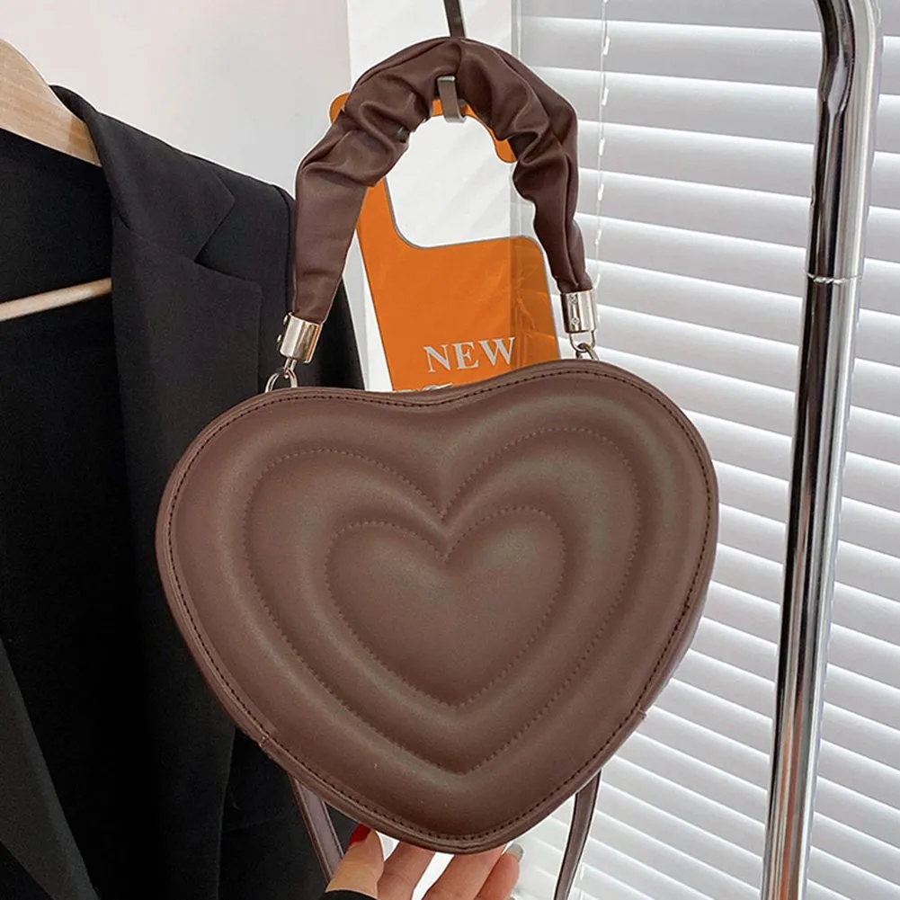Free Shipping Women Heart Shape Clutch Large Capacity Shoulder Cute PU Fi Crossbody Bag For Shop Work Daily Use Tote Purse Designer Bag Luxury Bag Tot