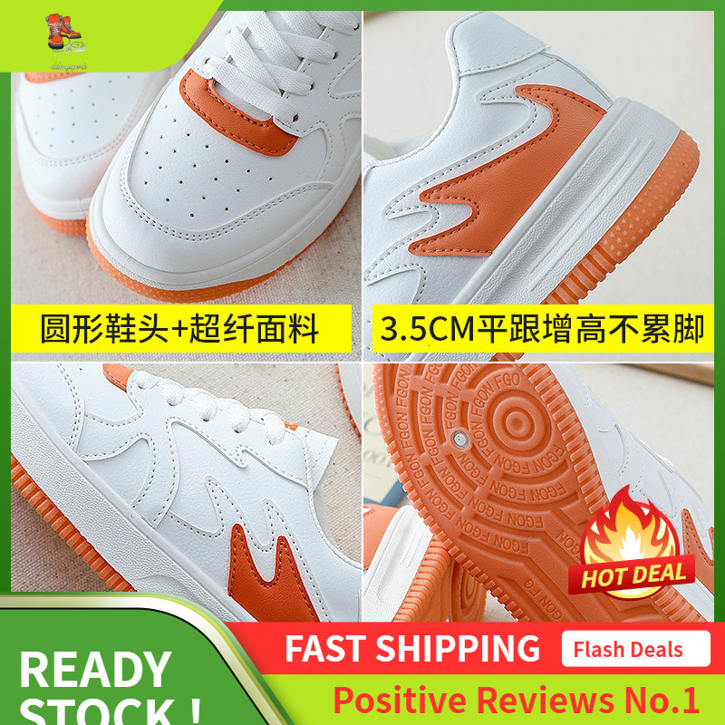 Ddmysports Thick Soled Small White For Women Spring Casual Fashionable Student Board Shoes Breathable And Versatile Height Increasing OUTDOOR