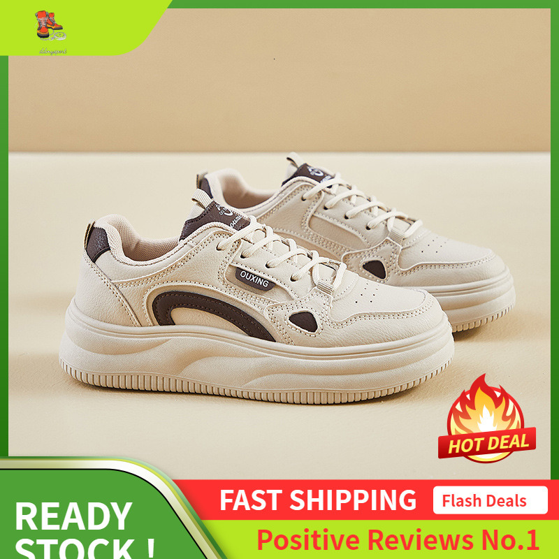 Ddmysports Autumn White New Korean Version Ins Female Student Height Increasing Thick Soled Sports Board Shoes Casual Street Photo S OUTDOOR