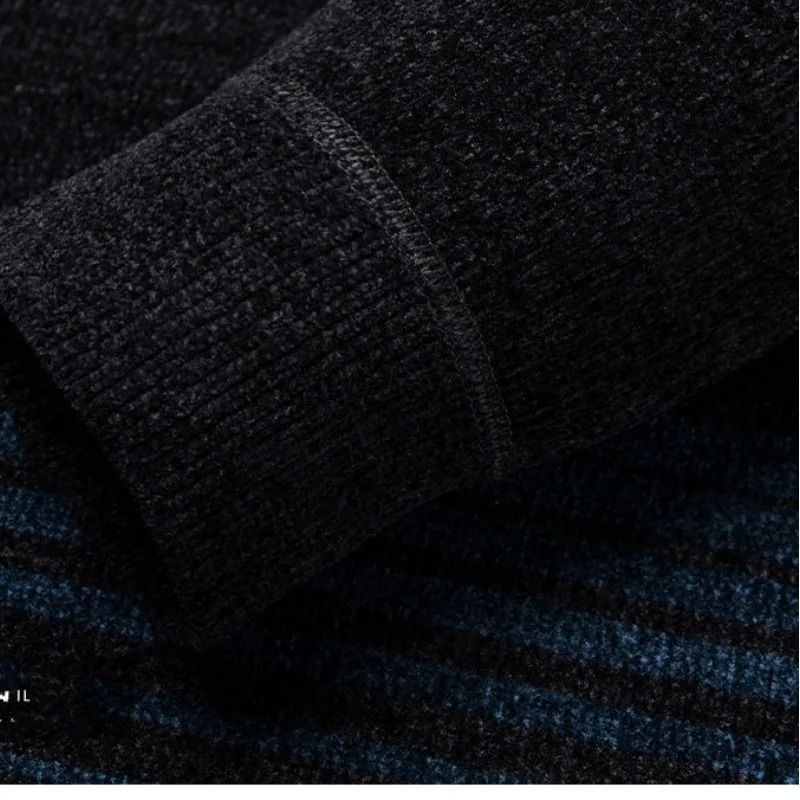 Mens autumn solid round neck letter embroidered long sleeved sweater knitted casual office womens top 240829