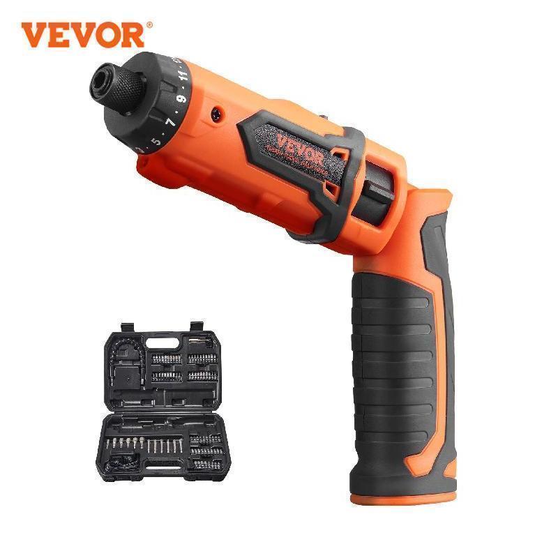 VEVOR cordless screwdriver 8V 7Nm electric charging kit with 82 accessory kits and cable LED light 240828