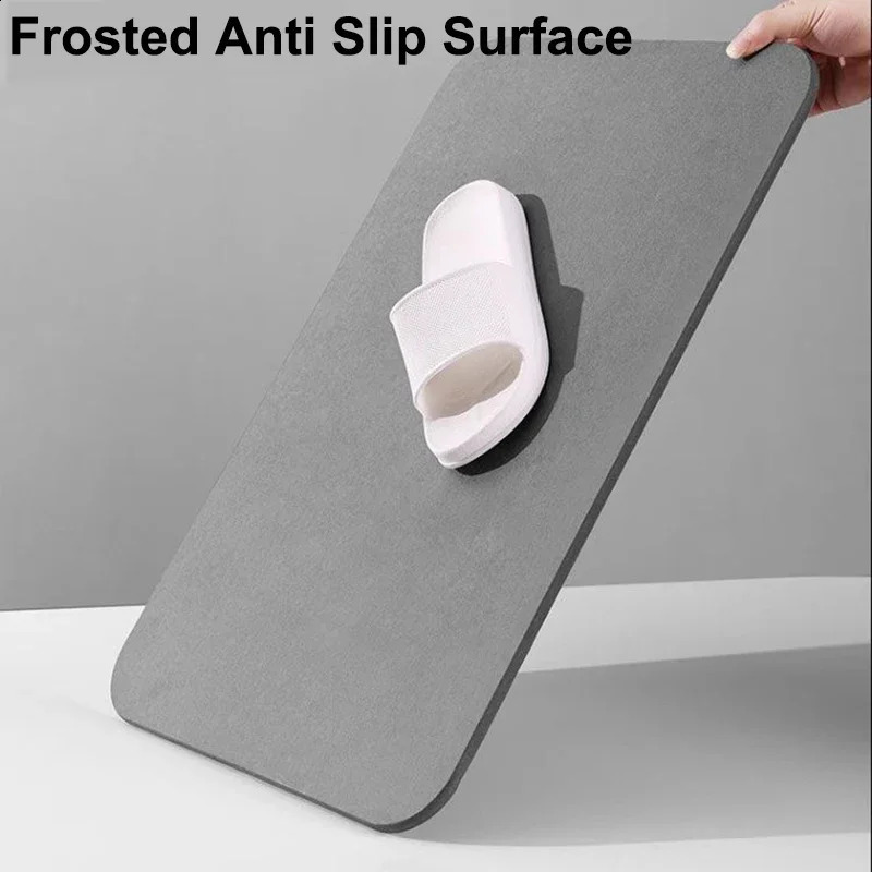 Diatomite Stone Bath Mat Super Absorbent Carpet Quick Drying Diatomaceous Earth Anti Slip Shower 240828
