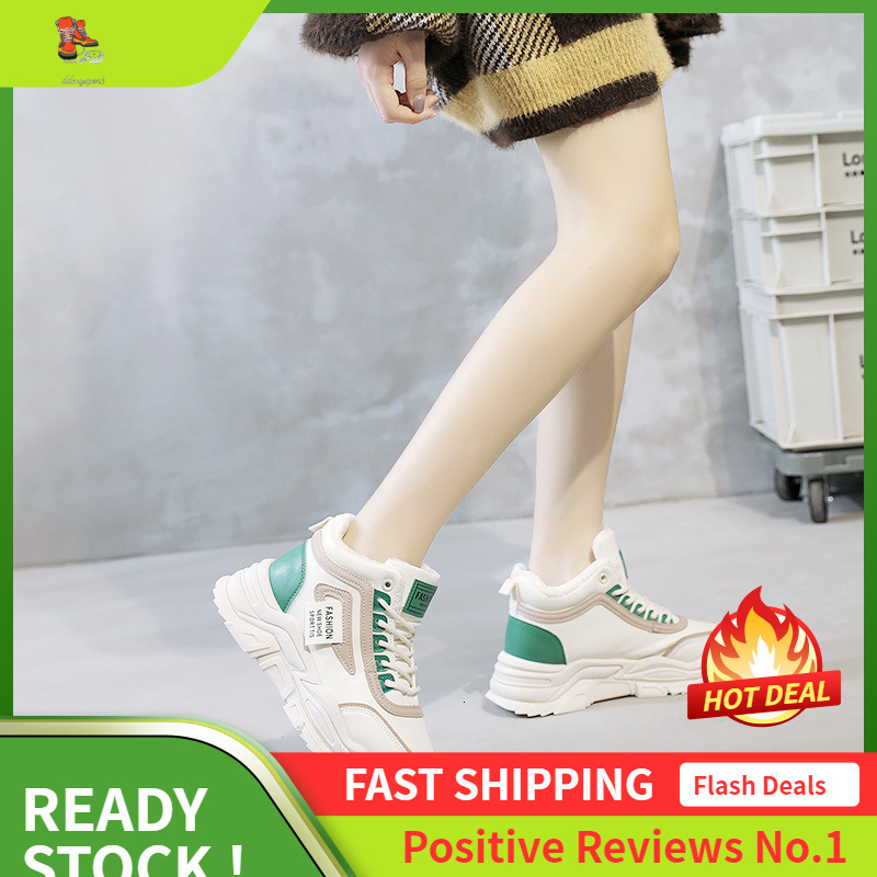 Ddmysports YB Velvet Cotton New Thick Sole Eightened Dad Sports Student Women S Versatile Casual Shoes OUTDOOR