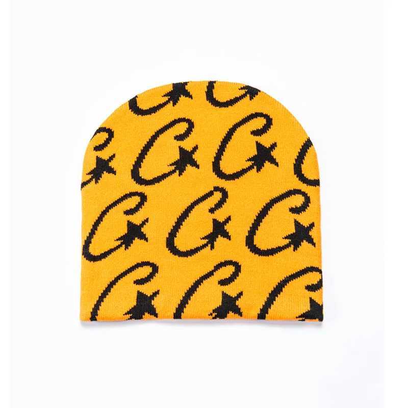 Knitting Cap Monogram Beanie Bonnet Y2k Beanies Fashion Print Men Wens Cap Warm Winter Hats Fashion Wool Cold Caps X250212