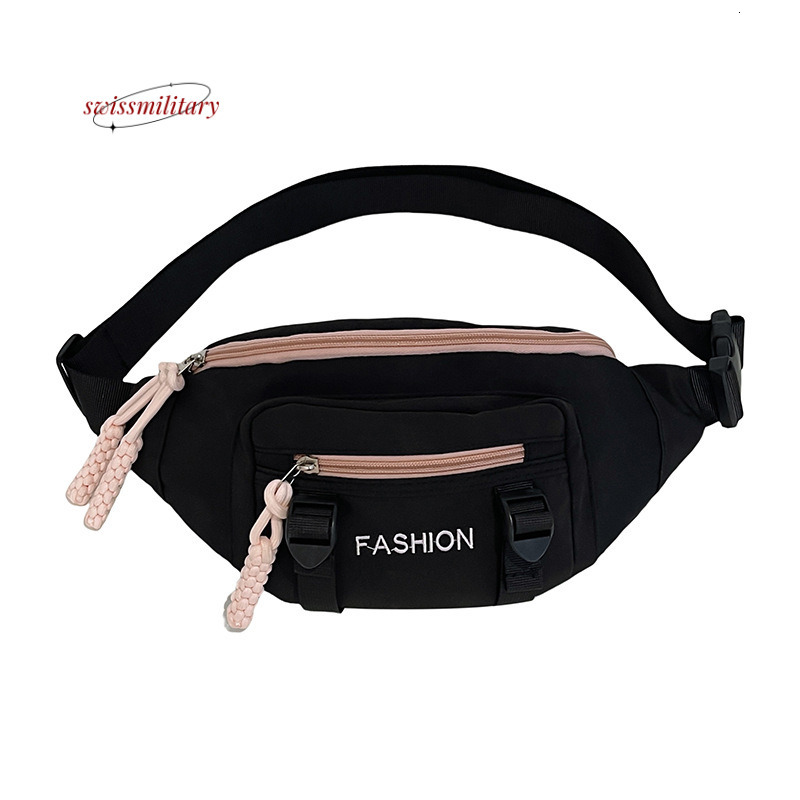 Swissmilitary New nylon crossbody fashionable chest men's simple casual waist commuting women's bag, trendy shoulder bag #23