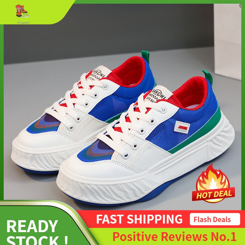 Ddmysports J Color Blocked Summer Trendy Breathable Mesh Increased Thick Bottom Casual Mandarin Ducks Women S Shoes OUTDOOR