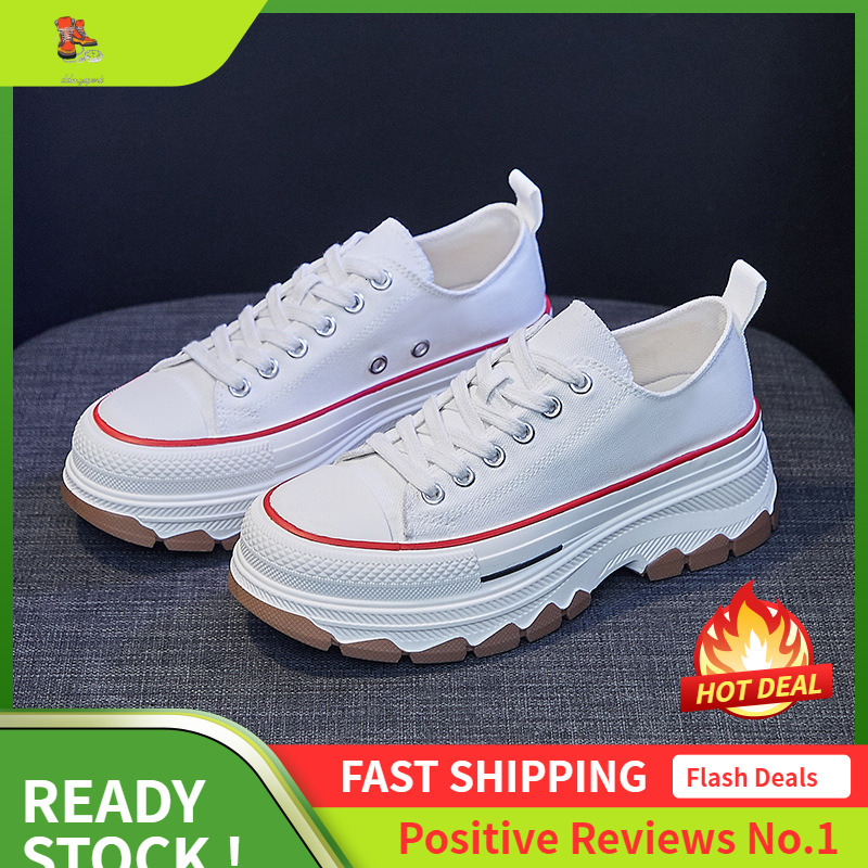 Ddmysports Instagram Trendy Korean Canvas Women S Summer New Breathable Student Board Shoes Thick Sole Elevated Casual MX OUTDOOR
