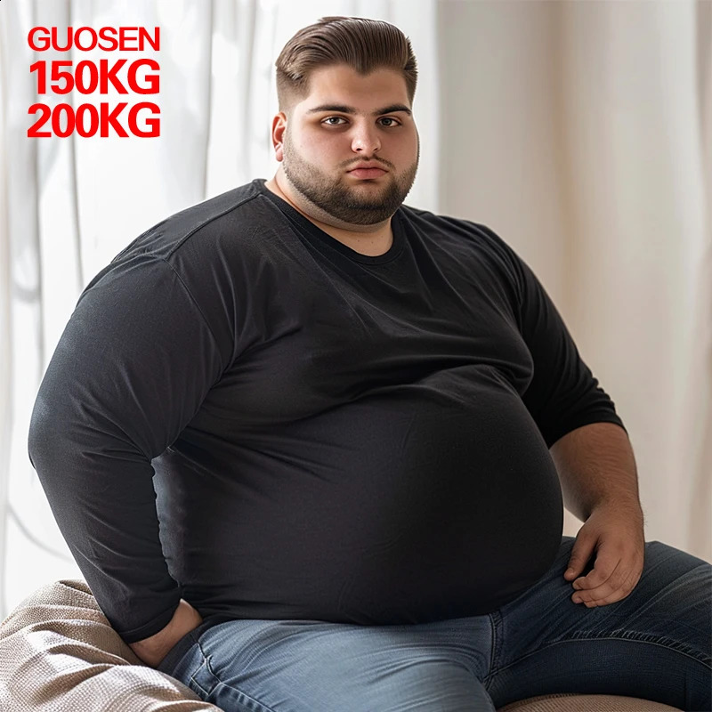Mens Tshirt large size 6XL 7XL 8XL 9XL 10XL 11XL 12XL long sleeved 15XL 150kg 160kg 140kg oversized 180kg plus clothing 240828