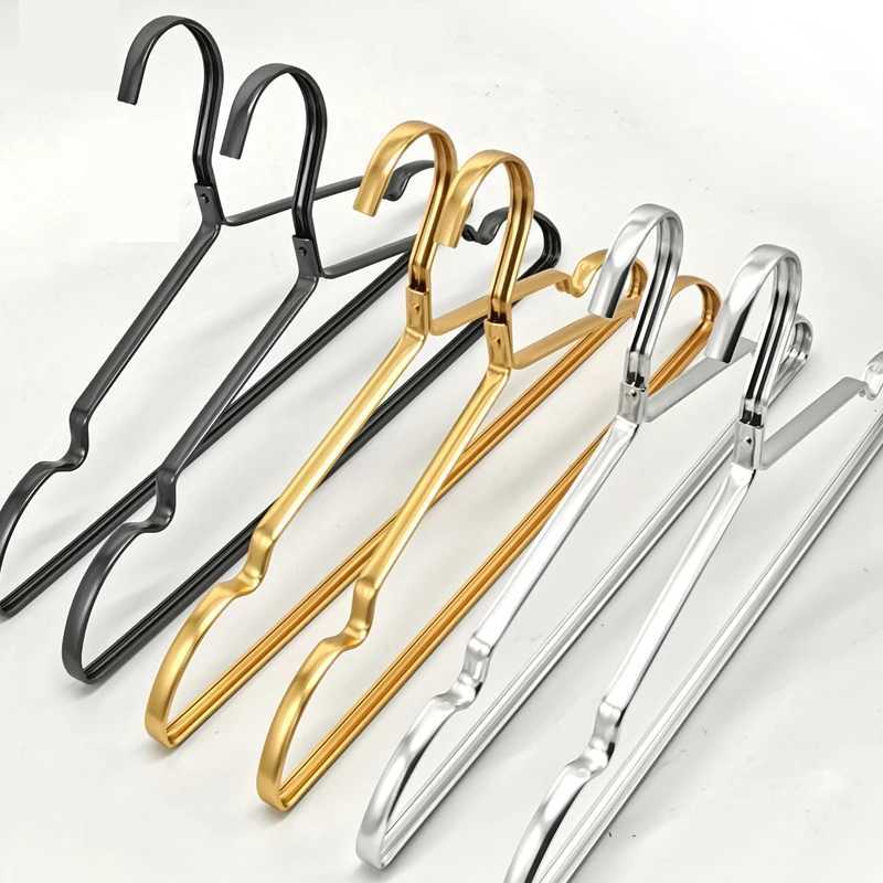5 pieces/set of new gold metal hangers used for space aluminum alloy drying hangers in clothing Camisol durable wardrobe space protector organizer han