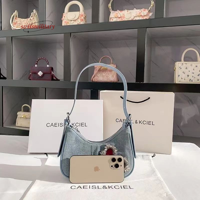 Swissmilitary Cowboy tassel love underarm for women in 2024, new French niche design, high-end feel rhinestone shoulder bag trend #20