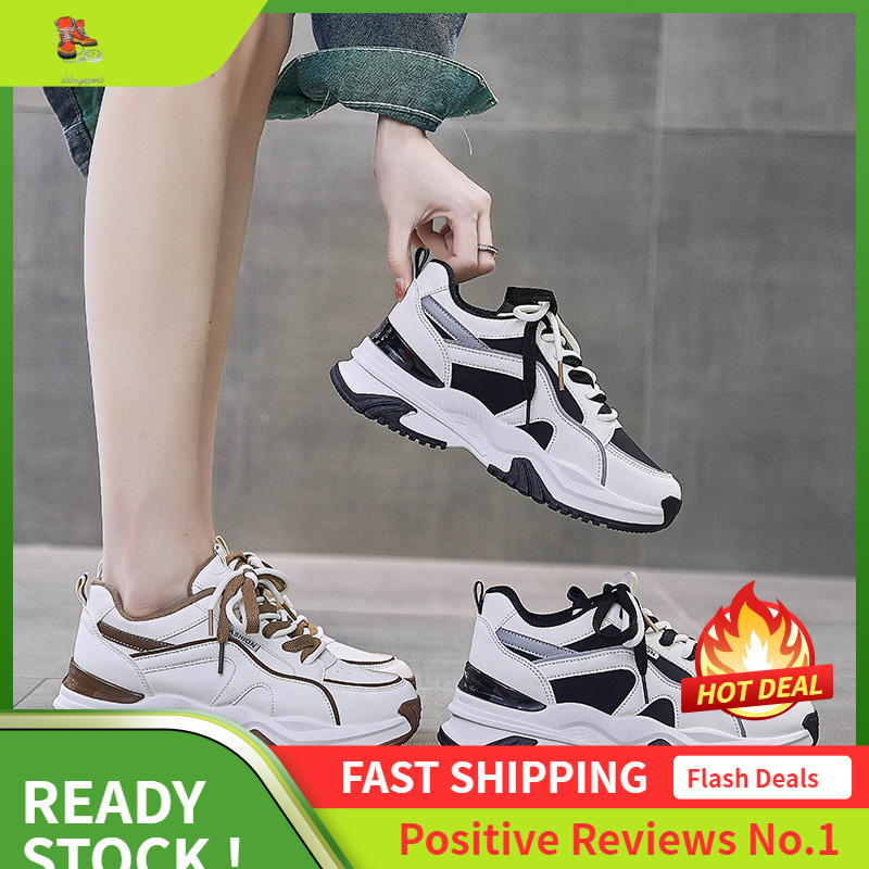 Ddmysports Korean Version Of Dad S For Women In Spring New Breathable Student Casual Instagram Thick Soled High Rise Sports Shoes A OUTDOOR