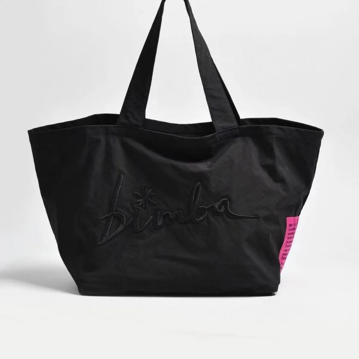 Letter embroidery womens fashionable large capacity handbag solid casual shoulder lightweight canvas shopping bag 240829 b34e