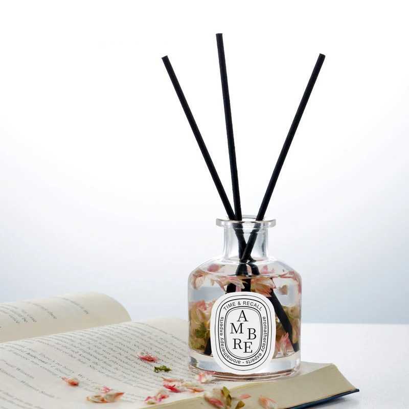 Other Home Decor 50ml Reed Diffuser Set Hotel Bathroom Rattan Stick Aromatherapy Diffuser Air Refresher Plant Home perfume Essential Oil T240829