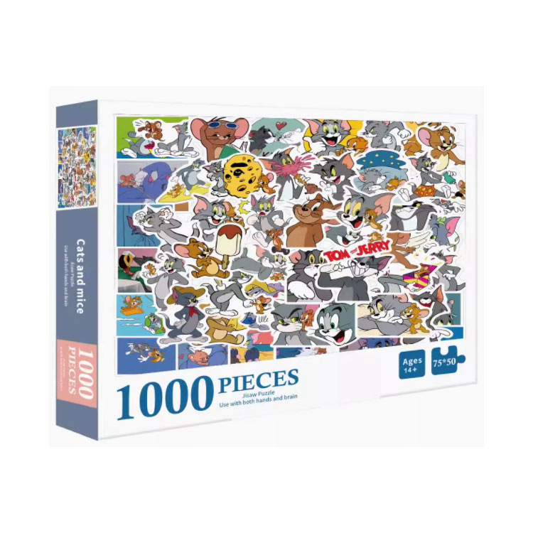 Adult & Child Friendly 1000-Piece Puzzle - Relaxing Pattern Design with Personalized BoxAdjustable Cardboard Leather Case for Various Items - Custom D