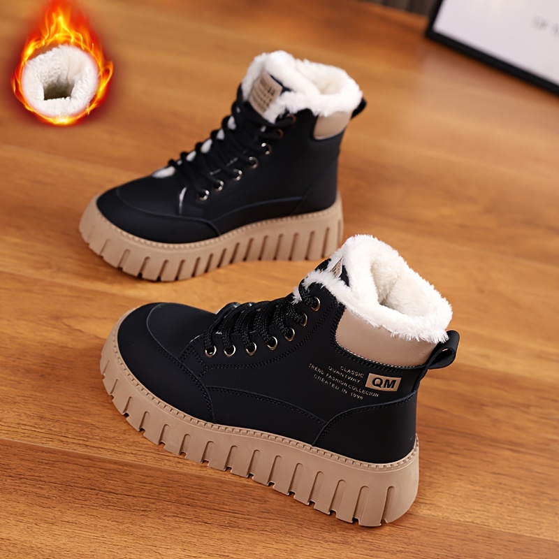 Women's Winter Snow Boots with Plush Inner Lining and Thick Soles for Comfort and Versatility