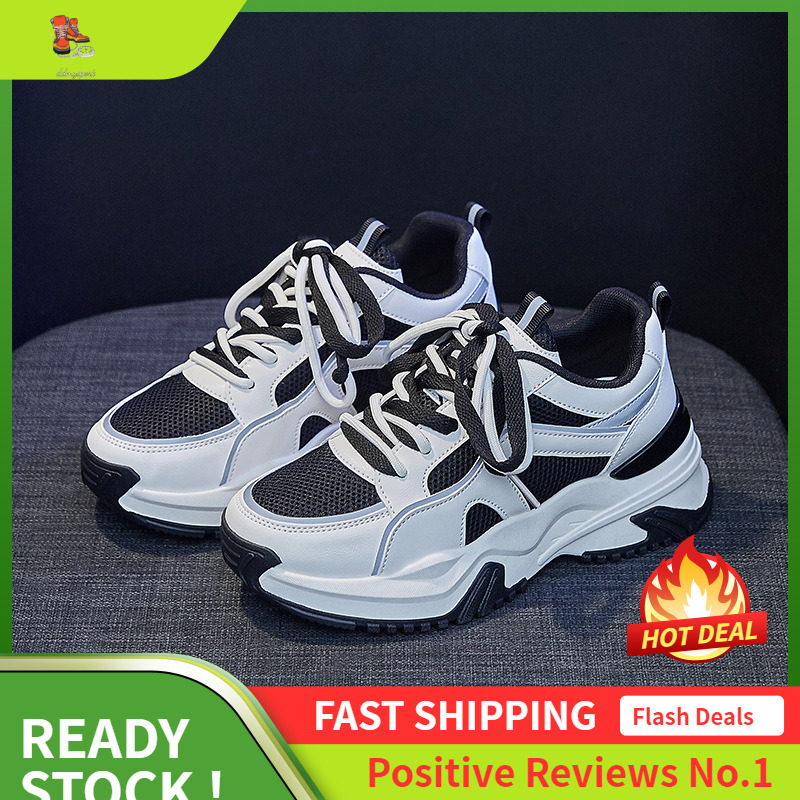 Ddmysports Korean Version Of Dad For Women Spring New Breathable Student Casual Ins Trendy Thick Soled Height Increasing Sports Shoes A OUTDOOR