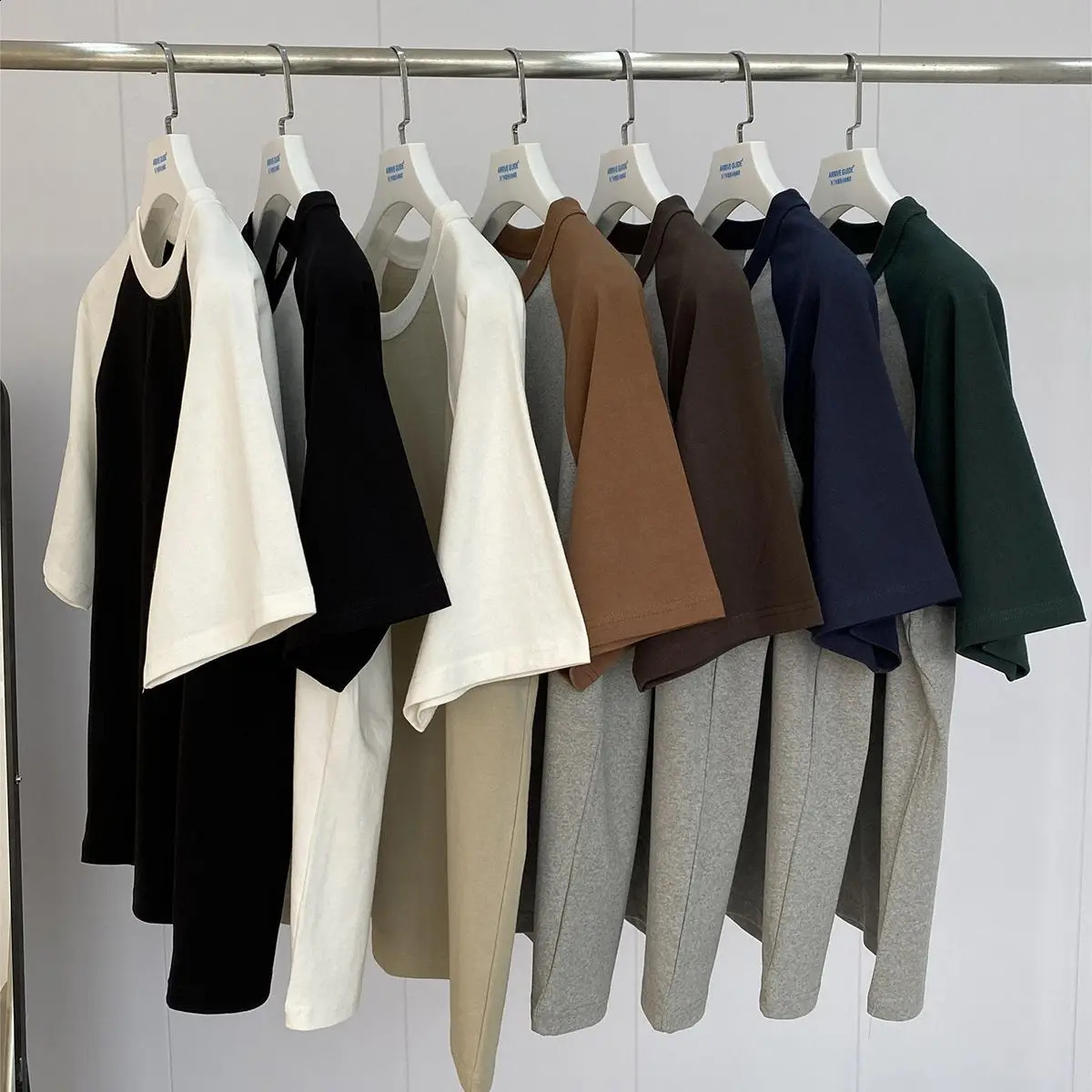 Summer 300 Gsm Oversize Tshirts For Men Clothing Fashion Short Sleeve Tee Heavyweight 100 Cotton Unisex Women Tops Plain Shirt 240823