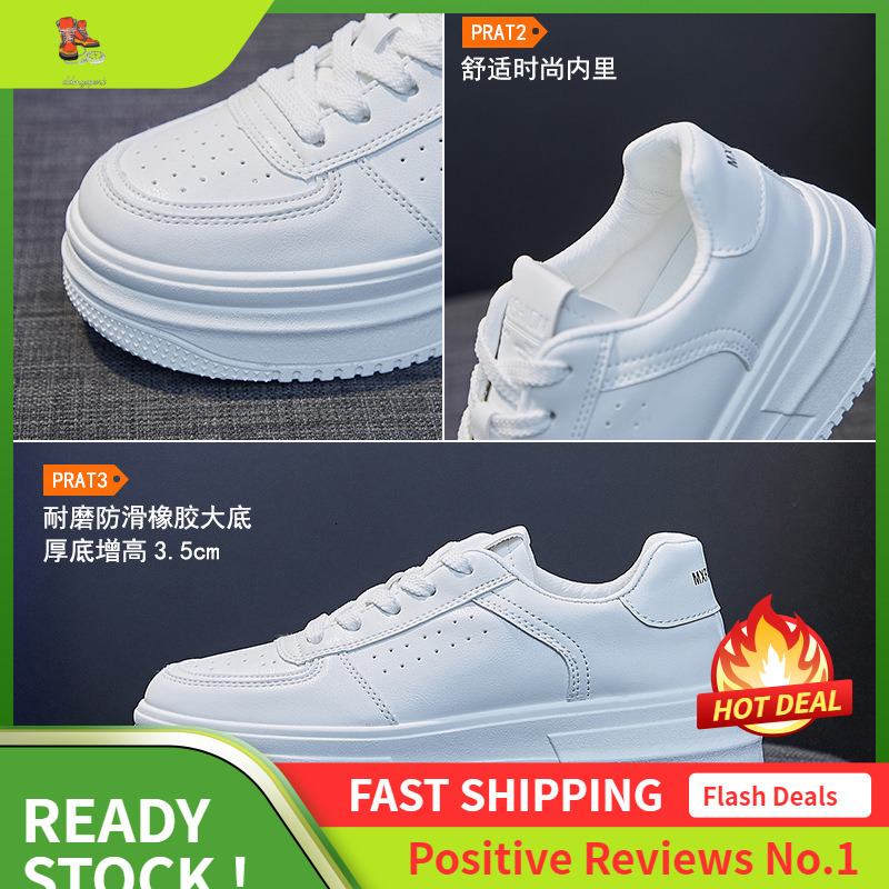 Ddmysports Little White Spring New Versatile Student Board Instagram Korean Thick Sole Casual Shoes Female MX OUTDOOR