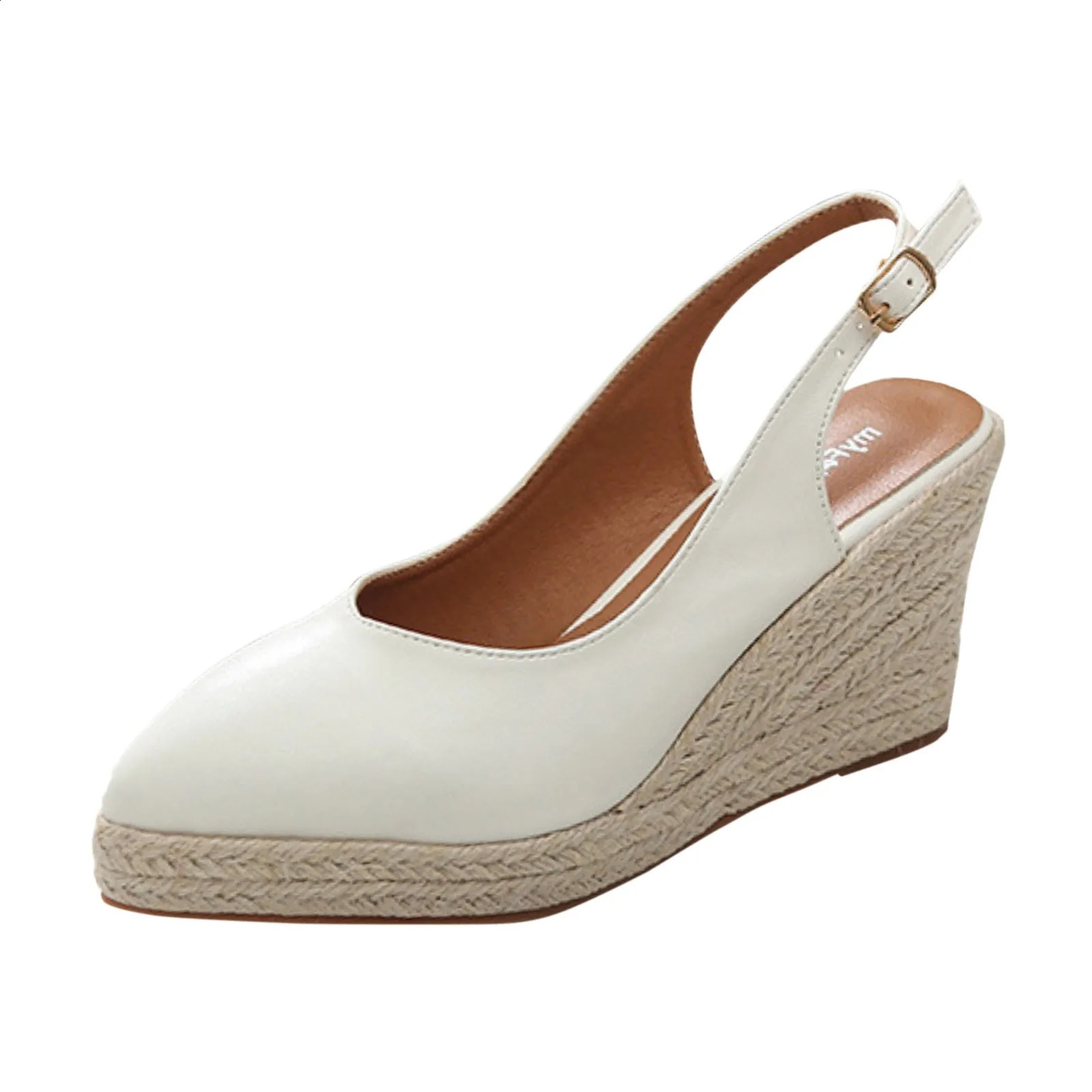 Half Pack Wedge Sandals Womens Dress Summer Espadrillles High Heels Grass Shoes Womens Sandals Wedge Shoes 240827