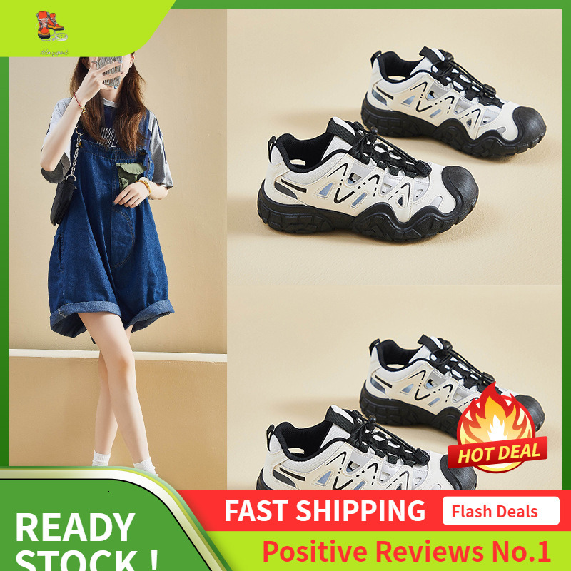 Ddmysports Instagram Korean New Dad Shoes Female Summer Student Running Sports Leisure Ollow Breathable Street Shoot OUTDOOR