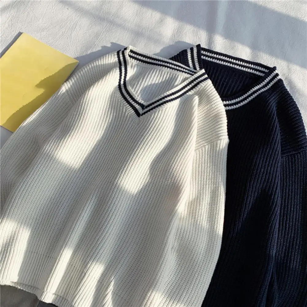 Long sleeved warm and anti shrink soft Korean style spring sweater 240829