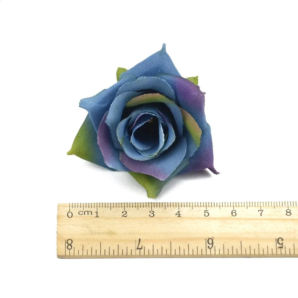 100PCS DIY Artificial White Rose Silk Flowers Head For Home Wedding Party Decoration Wreath Gift Box Scrapbooking Flowers 240829