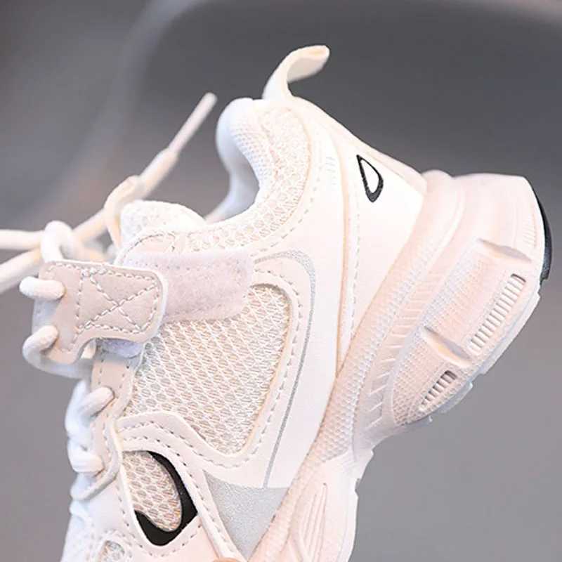 Spring and Autumn Childrens Sports Shoes Neutral Childrens Sports Shoes Mesh Upper Breathable Basketball Shoes Tennis Casual Flat Shoes W250318