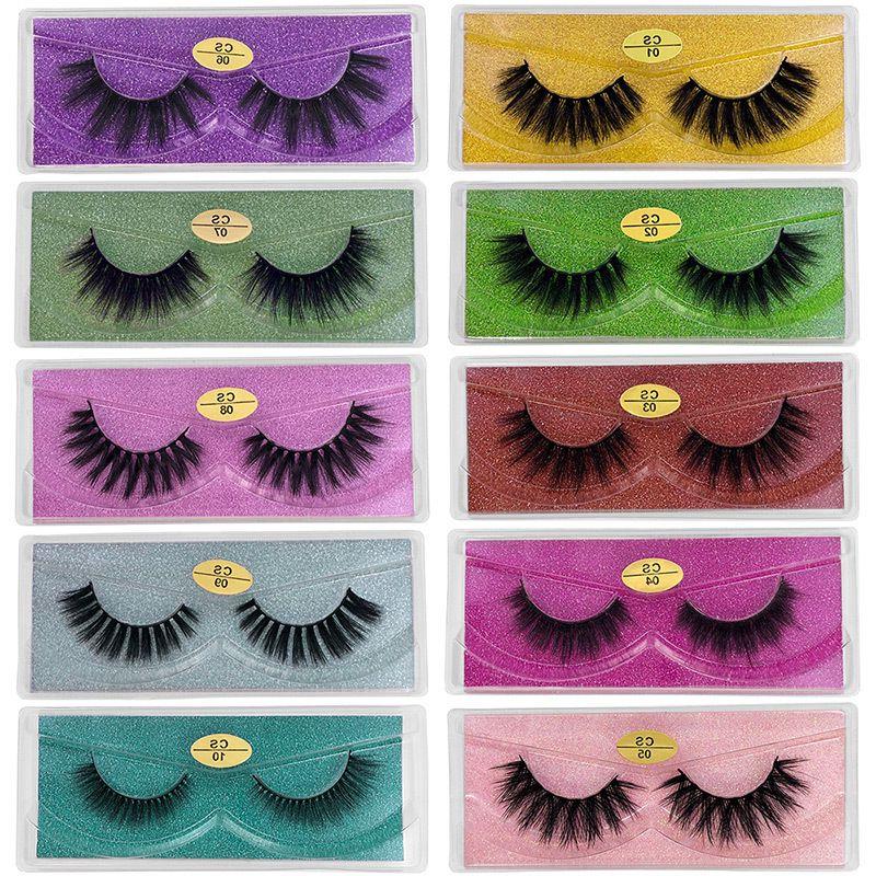 Mink Eyelashes Bulk Wholesale mix 10 styles Pack Natural Thick False Lashes Handmade Makeup Cotton stalk soft Lengthen Ewgga