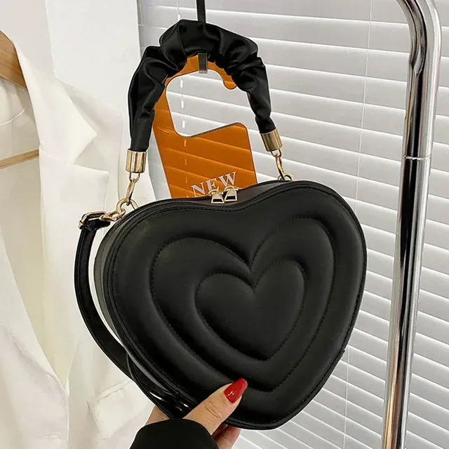 Free Shipping Women Heart Shape Clutch Large Capacity Shoulder Cute PU Fi Crossbody Bag For Shop Work Daily Use Tote Purse Designer Bag Luxury Bag Tot