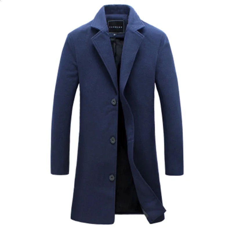 Customized mens fashion jacket mens slim fit set business jacket mens long winter windproof jacket black selling high-quality 240829
