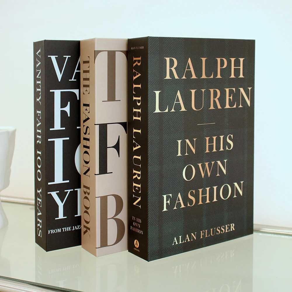 Fashion Faux Books Ornament Coffee Table Simulation Books Modern Fake Designer Book Luxury Decoration for Living Room AdditionXJ240828