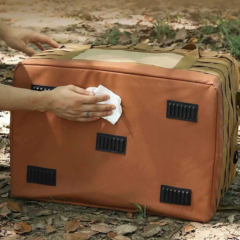 47L 32 Large Capacity Camping Storage Bag Portable Luggage Organizer Versatile for Outdoor Picnic Barbecue Cooking with Handle 240828