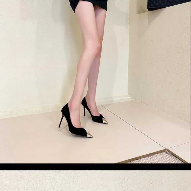 High Quality New sexy womens high heels womens fine high heels hunting dogs colorful Maxin metal corner shoes wedding womens pump black high heels T24