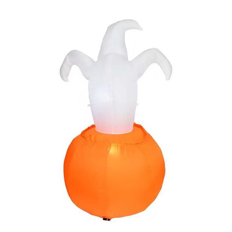 Halloween Jack-o '-Lantern Balloon 1.8m glow-in-the-Dark Ghost Pumpkin Garden decoration balloon model Y240808