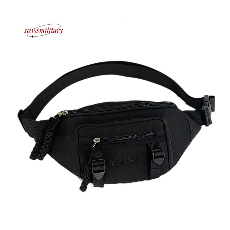 Swissmilitary New nylon crossbody fashionable chest men's simple casual waist commuting women's bag, trendy shoulder bag #23