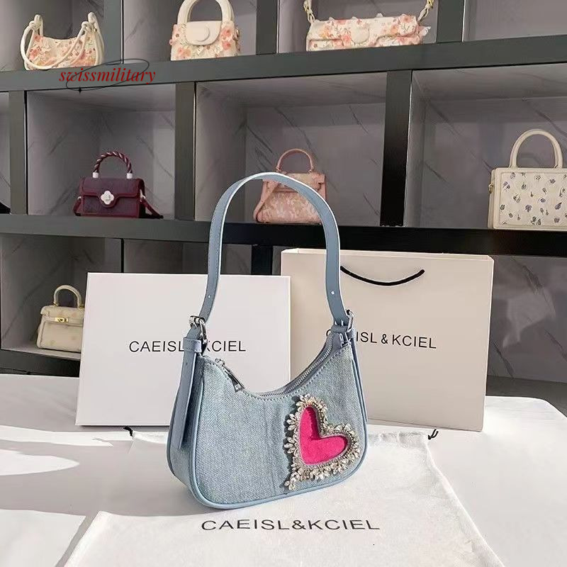 Swissmilitary Cowboy tassel love underarm for women in 2024, new French niche design, high-end feel rhinestone shoulder bag trend #20