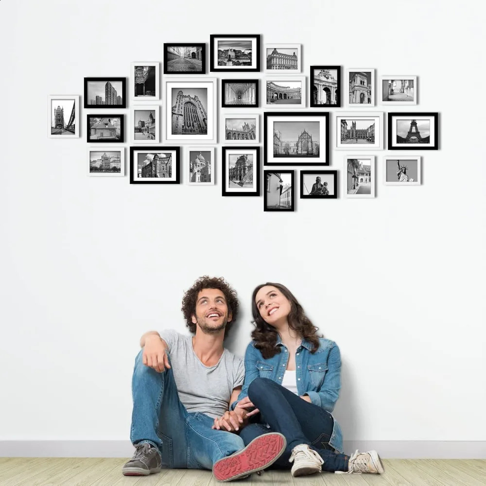 Pande 26 Pieces Picture Frames Set Collage Po Frames Wall Gallery Kit for Wall and HomeTwo in 8X10Five in 5X7 240829