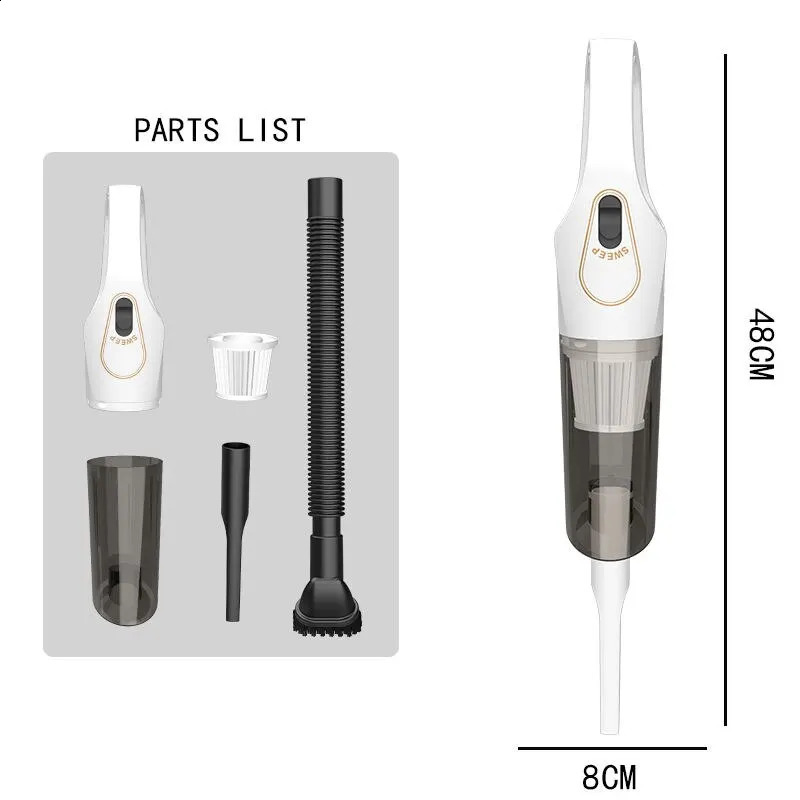 Household Home Car Wireless Handheld Electric Dust Cleaning Vaccum Hand Held Sweeper Vacuum Cleaner Home Rechargeable 240829