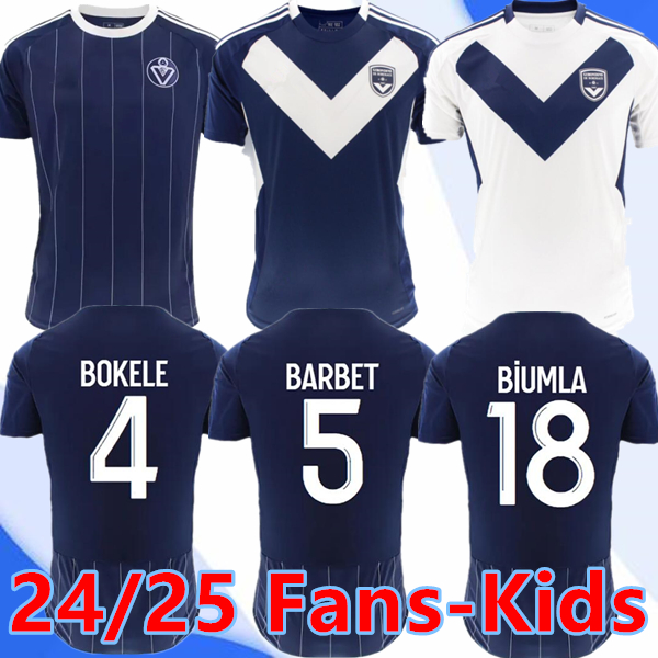 2023 2024 GirONdiNs de BoRDeaUx Maillot BADJI Soccer Jerseys Foot Kids Kit Fc Football Shirts Home Training 23 24 Home 40TH Champion BADJI BOKELE MWANGA JOSH MAJA