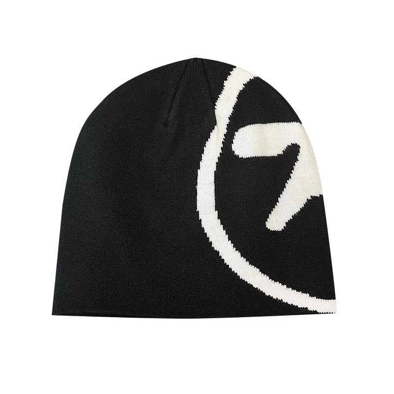 Aphex Twin Wen Hat Mens Knitted Bean Hat Y2k Street Clothing Winter Fashion Plow Kpop Retro Gothic Warm Hip Hop Unisex Style X250212