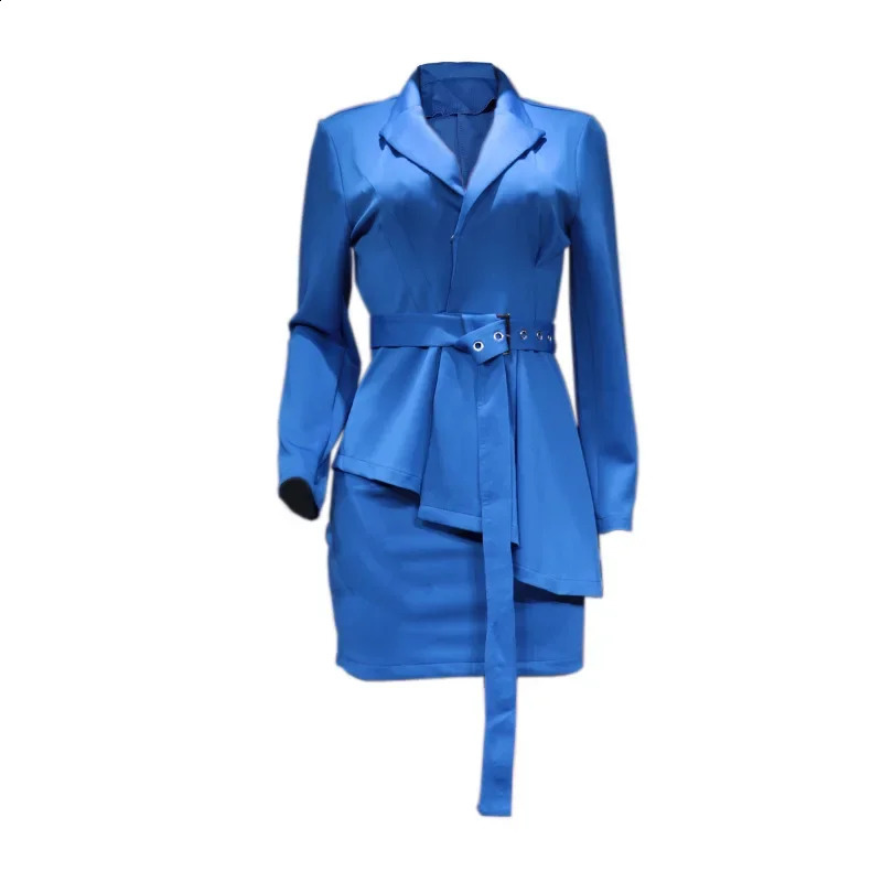 European and American Womens Clothing Autumn and Winter Solid Color Professional Suit Skirt Two-piece Set 240829