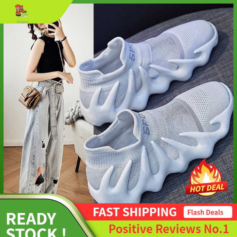 Ddmysports Ins Mesh Breathable Socks For Women Summer New Korean Version Flying Woven Xiaolongbao Running Casual Shoes OUTDOOR