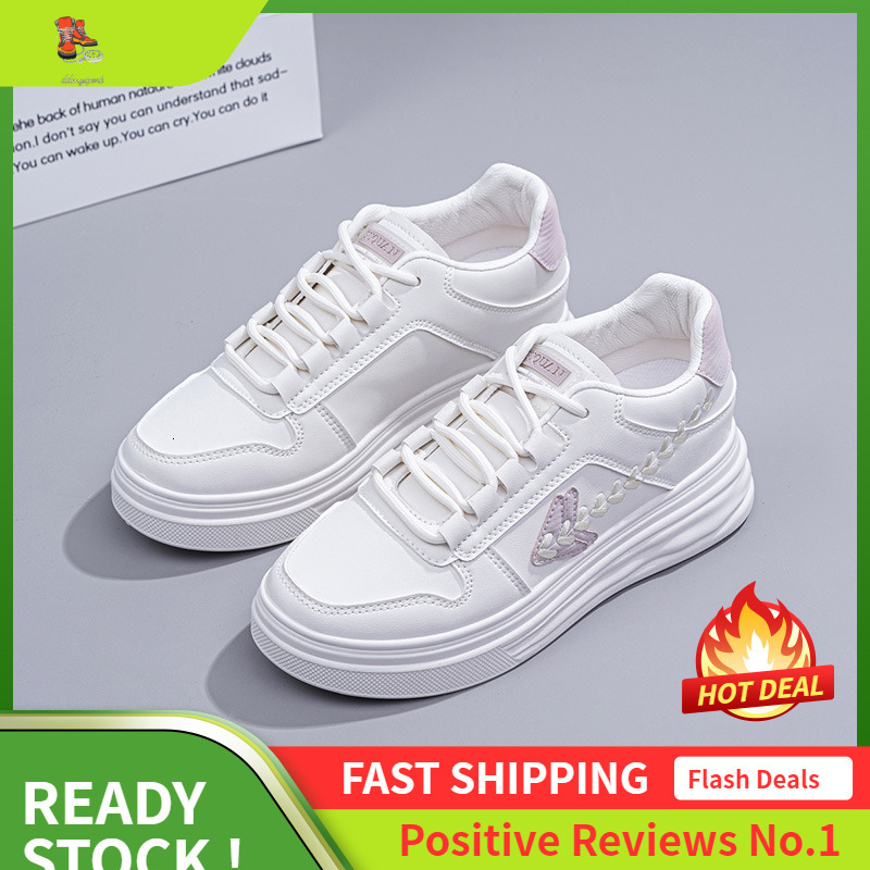 Ddmysports W Little White Autumn Trend New Thick Soled Sports Women S Flat Casual Shoes OUTDOOR