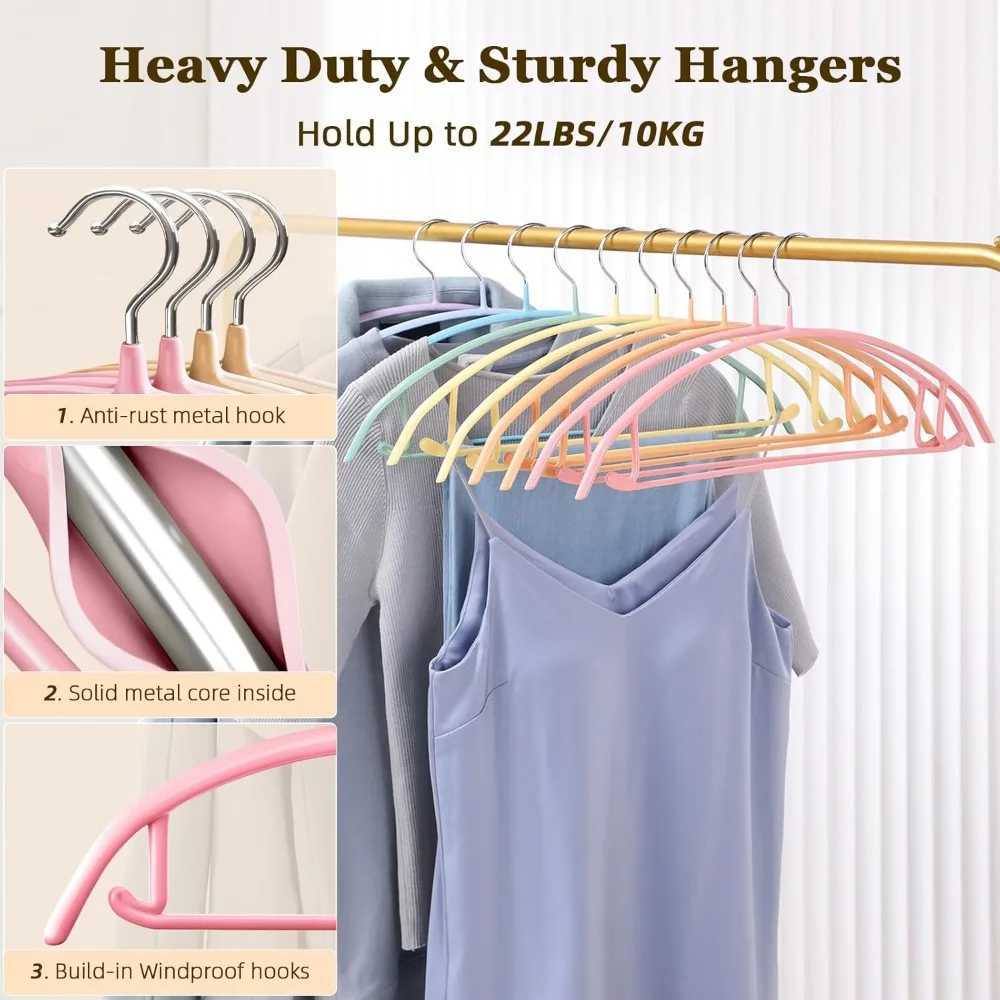 28 bags of clothing hangers no shoulder bump sweater hangers 16.5-inch wide heavy-duty coat hangers for wardrobes non slip PVC hangers M240829