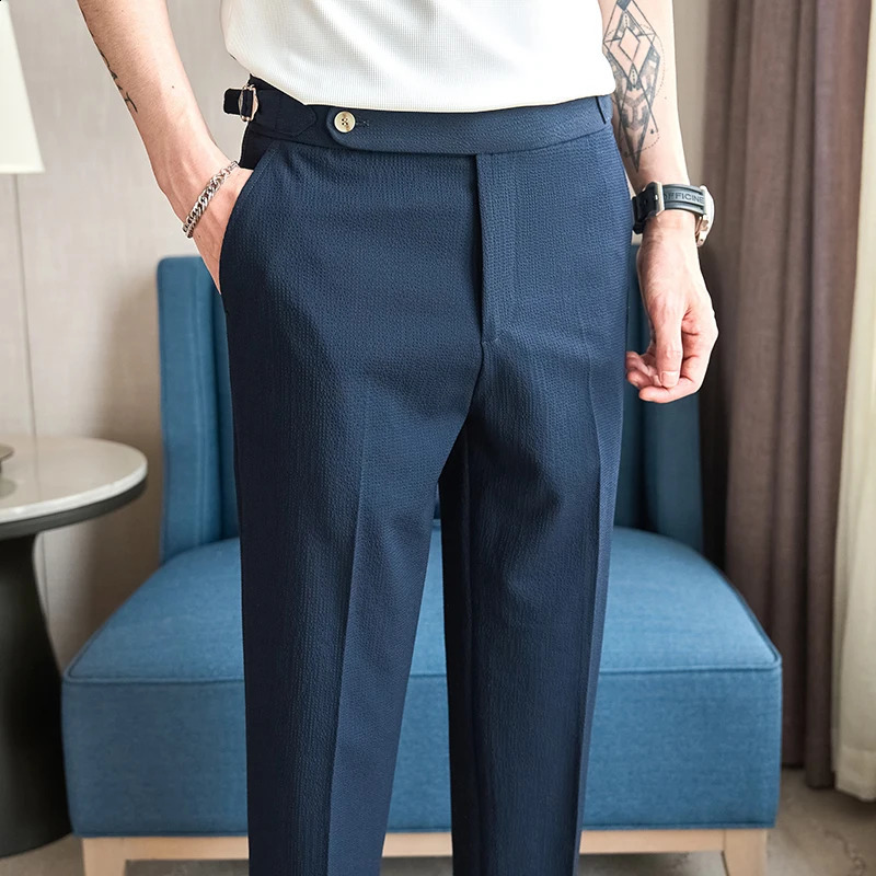 High quality mens business leisure Naples slim is suitable for autumn in Trous suitable for daily commuting and formal occasions. 240828
