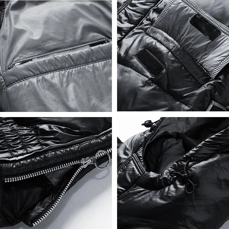 90% duck down jacket mens autumn and winter plush thick windproof lightweight hooded 240828