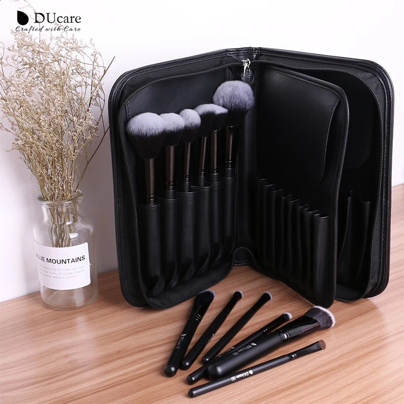 DUCARE Womens Makeup Bag Travel Brush Set 29 Hole Professional Accessories Pack 240829