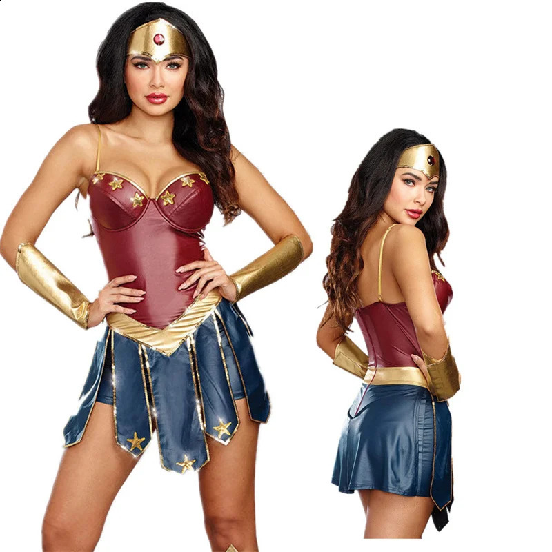 Wonder Woman Costume for Women Corset Dress Halloween Cosplay Costume Carnival 240828