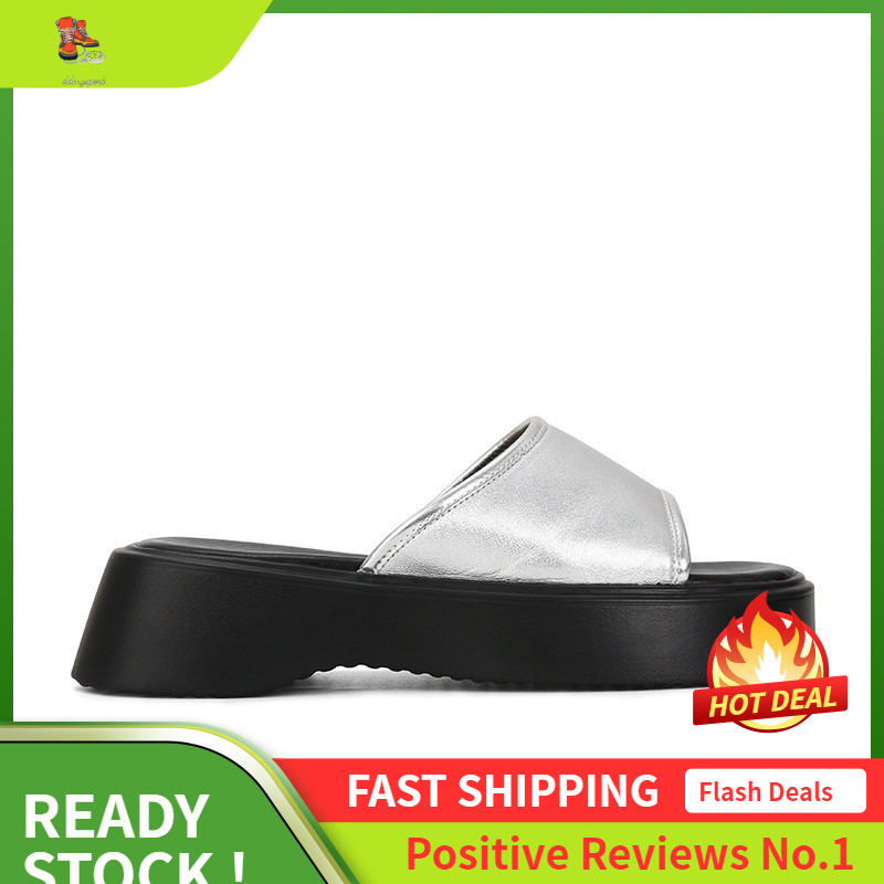 Ddmysports Grape Mom S Summer Outerwear Fashion Simple Round Ead Thick Bottom Wide Face Casual One Step Leather Slippers For Women OUTDOOR